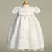 Savannah Embroidered Tulle Christening Gown with Crosses and Bonnet - PT14834
