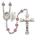 Scapular Patron Saint Rosary, Scalloped Crucifix