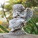 Seated Angel on Pedestal 17" Statue - 101202