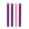 Set of 4 LED Wax Taper Advent Candles, Motion Flicker Flame 