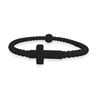 Youth Silicone Cross Bracelet - Black