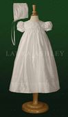 Silk Christening Gown and Bonnet