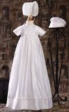 Silk Dupioni Christening Gown and Bonnet
