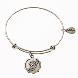 Silver Bangle with Letter G Charm