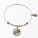 Silver Bangle with Letter P  Charm