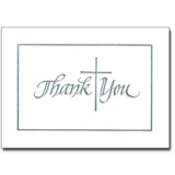 Silver Cross Thank You Notes with Envelopes, 12/PK