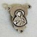 Silver Oxidized Rosary Centerpiece with Mary and Child - 10764