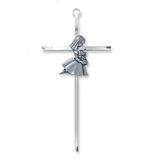 Silver Plated First Communion Girl Wall Cross