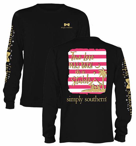 Simply Southern True Love/Stable Long Sleeve Black T Shirt *WHILE THEY ...