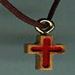 Small Wood Cross Necklace