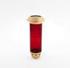 Solar Cemetery Candle Light Gold/Red with Stake