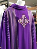 Solivari Purple Chasuble In Linea Fabric 480-847, PURPLE, CHASUBLE, vestment, solivari