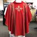 Solivari Red Chasuble In Linea Fabric - 58065