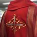 Solivari Red Chasuble In Linea Fabric