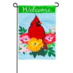 Spring Cardinal Applique Garden Flag