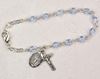 Light Blue Zircon Sterling Silver 5.5" Baby Bracelet *WHILE SUPPLIES LAST*
