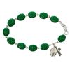 Green Shamrock Rosary Bracelet