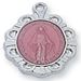 Pink Enamel Sterling Silver Miraculous on 16" Chain