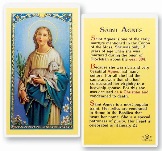 St. Agnes Holy Card