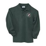 St. Ambrose Hunter Green Pique Polo Shirt, Long Sleeve