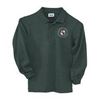 St. Ambrose Hunter Green Pique Polo Shirt, Long Sleeve *LOGO ITEM-FINAL SALE*