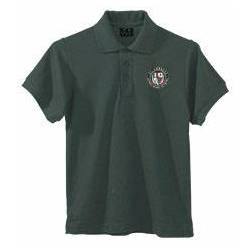 St. Ambrose Hunter Green Pique Polo Shirt, Short Sleeve 