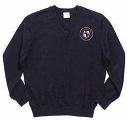 St. Ambrose V-Neck Navy Pullover Sweater