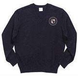 St. Ambrose V-Neck Navy Pullover Sweater