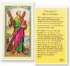 St. Andrew Laminated Prayer Card
