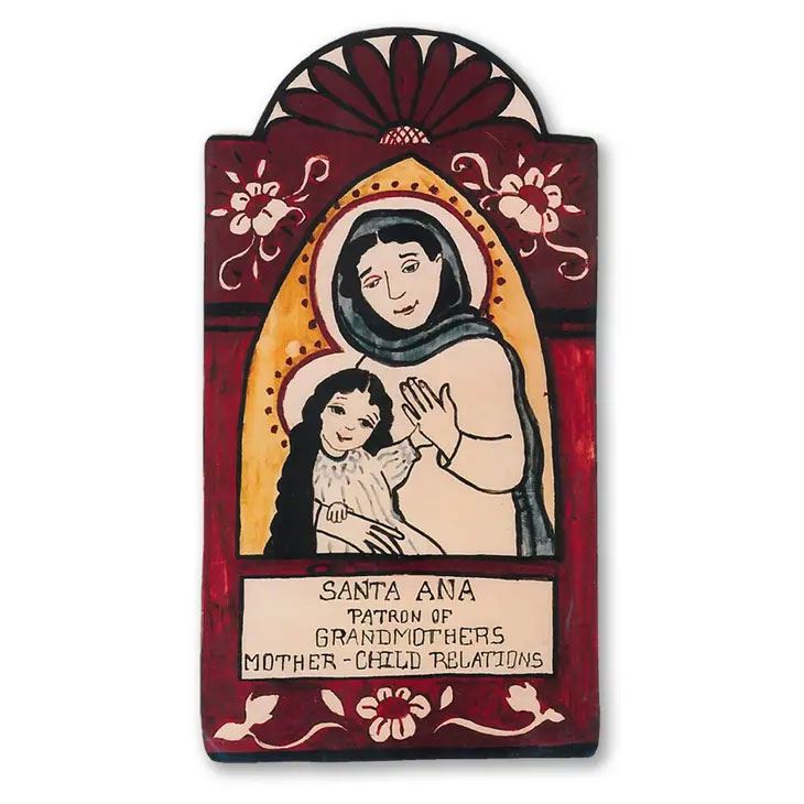 St. Ann Patron of Grandmothers and Mother Child Relationships Handmade Mini Plaque
