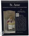 St. Anne 3" Statue with Prayer Card Set