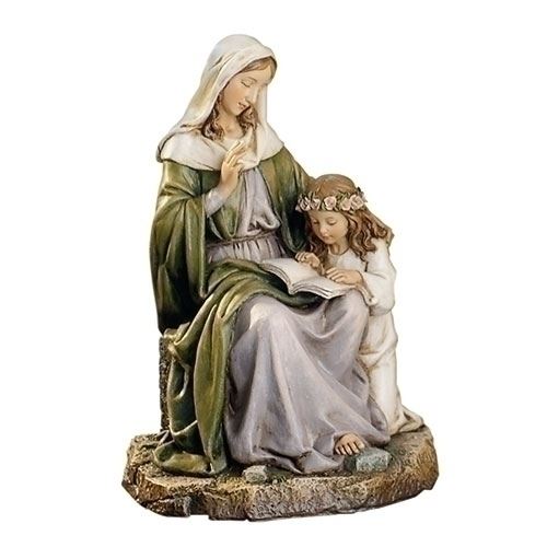 St. Anne with Mary 7" Resin Statue