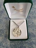 St. Anthony Sterling Silver Medal on 24" Stainless Chain