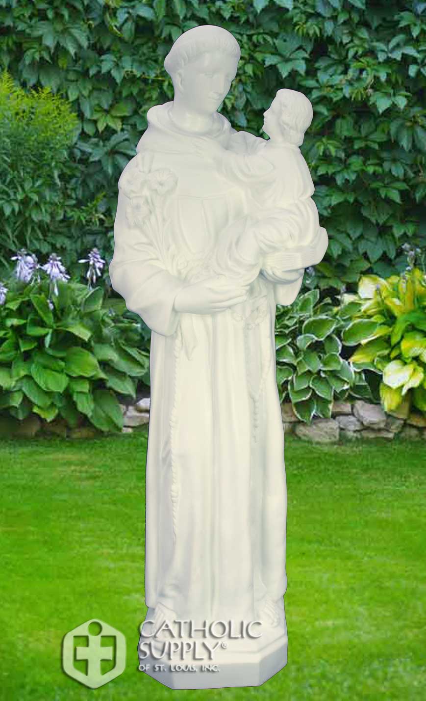 St. Anthony With Child 24" Statue, White