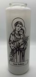 St. Anthony of Padua 6 Day Bottlelight Glass Candle