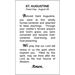 St. Augustine Paper Prayer Card, Pack of 100 - 123225