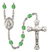 St. Augustine of Hippo Patron Saint Rosary, Scalloped Crucifix