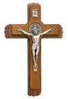 St. Benedict 13" Wood Sick Call Crucifix Set