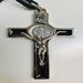 St. Benedict 2" Enamel Crucifix on Cord Necklace - 13924