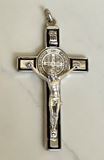 St. Benedict 3" Black Enamel Crucifix