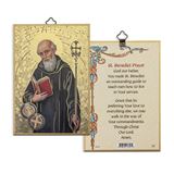 St. Benedict 4x6 Mosaic Plaque From Italy