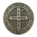 St. Benedict 7" Wall Medal, Lightly Painted Bronze - 119618