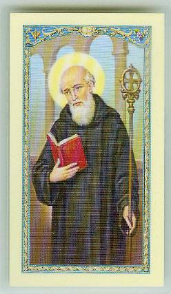 Saint Benedict Laminated Prayer Card