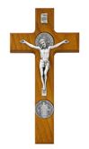 St. Benedict Medal 9" Walnut Wall Crucifix