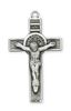 St. Benedict Sterling Silver Crucifix on 18" Chain