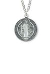 St. Benedict Sterling Silver Medal on 18" Chain