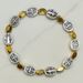 St. Benedict Two Tone Oval Bead Rosary Bracelet
