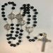 St. Benedict Two Tone and Wood Bead Rosary from Italy - 124619