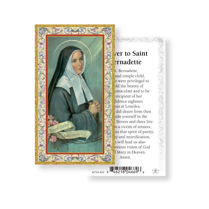 Saint Bernadette Holy Card