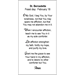 St. Bernadette Paper Prayer Card, Pack of 100 - 123147